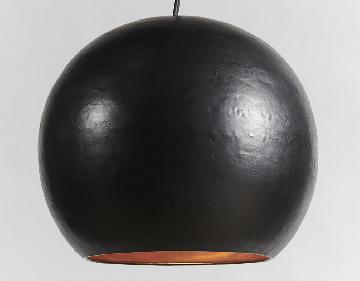 Плафон сферический латунный черный 45 см