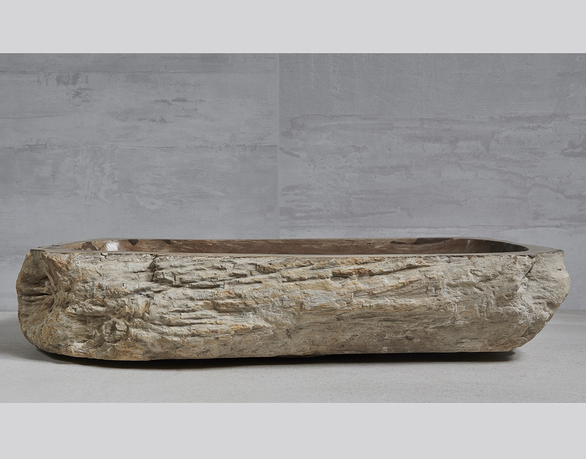Раковина из окаменелого дерева 87х47х16