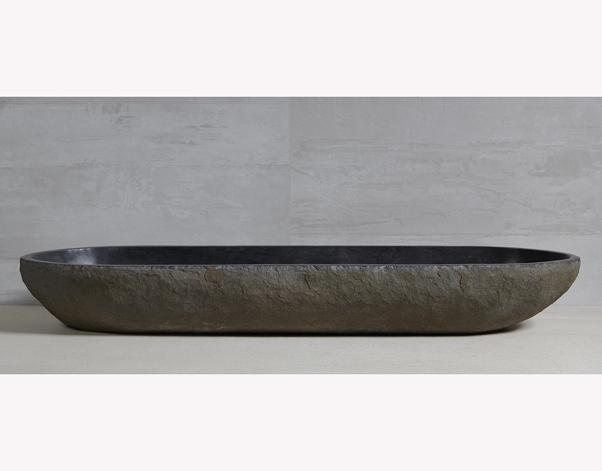 раковина из речного камня 120х35х15