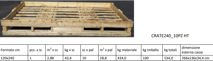 Ящик для крупноформатного керамогранита CRATE240_10PZ HT*