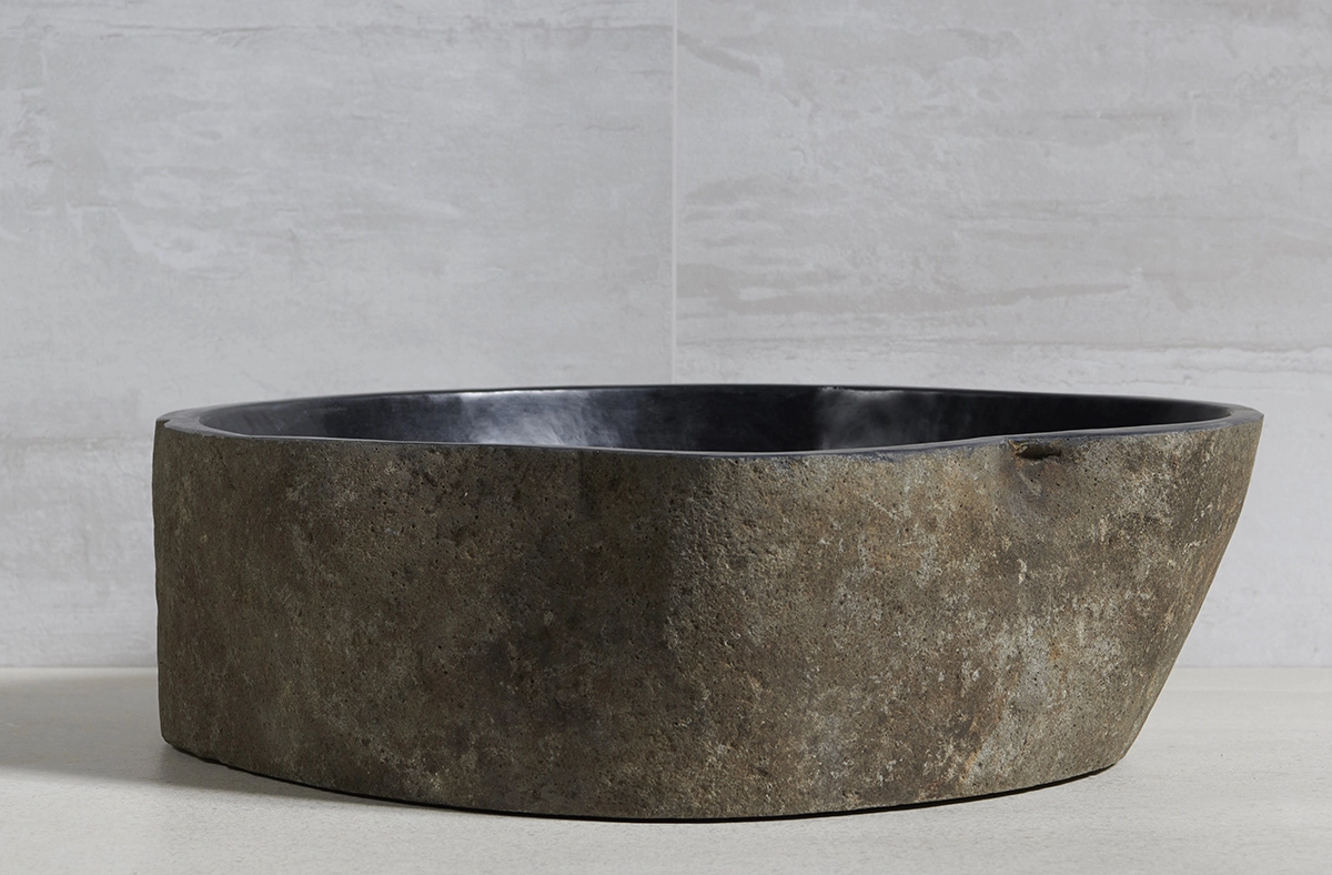 раковина из речного камня 51x50x15