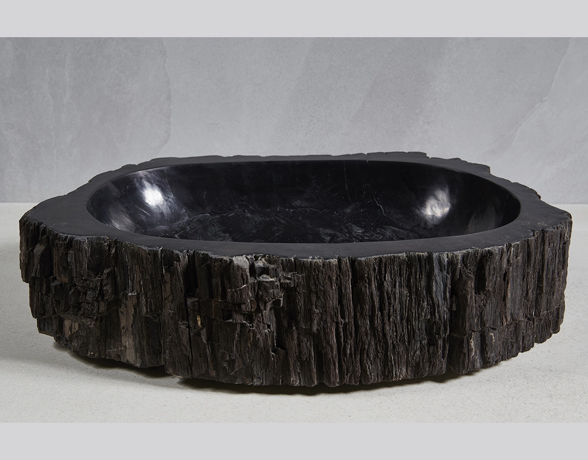 Раковина из окаменелого дерева 66x43x16