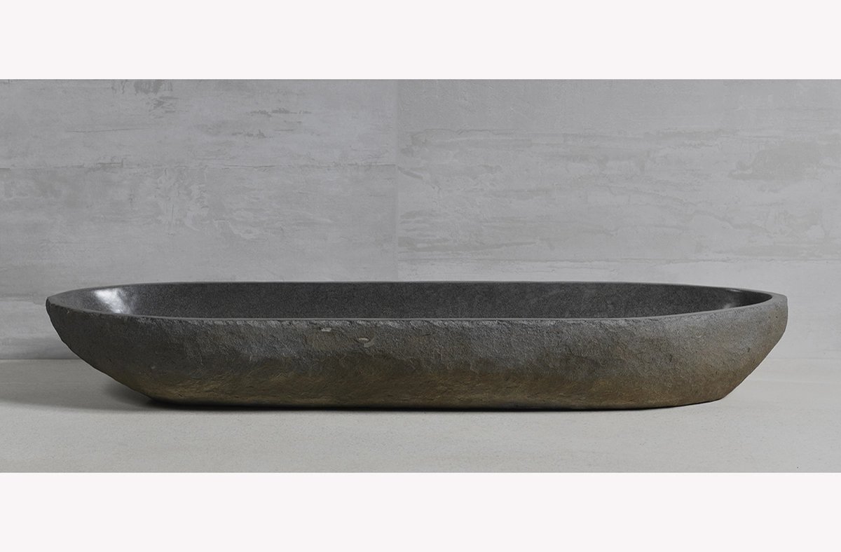 раковина из речного камня 120х35х15