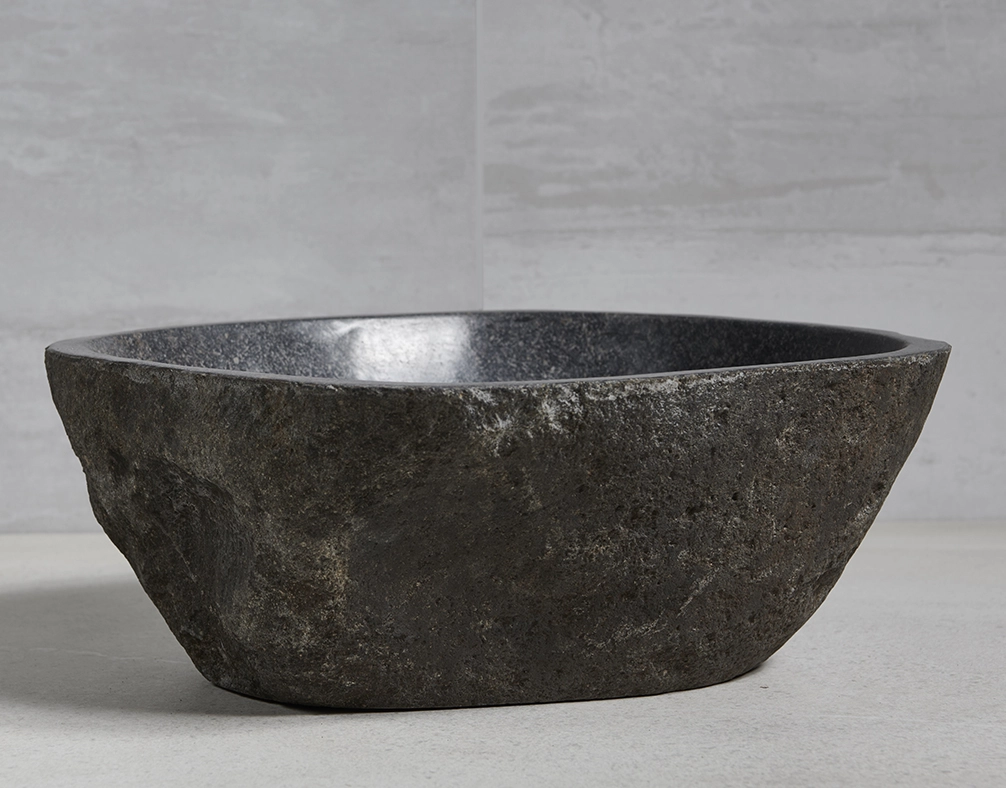 раковина из речного камня 40x37x14