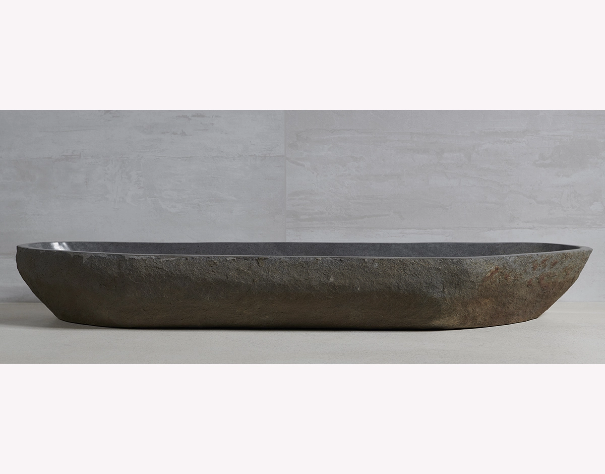 раковина из речного камня 120х35х15