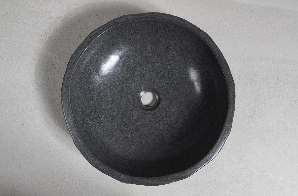 раковина из речного камня 42x42x12