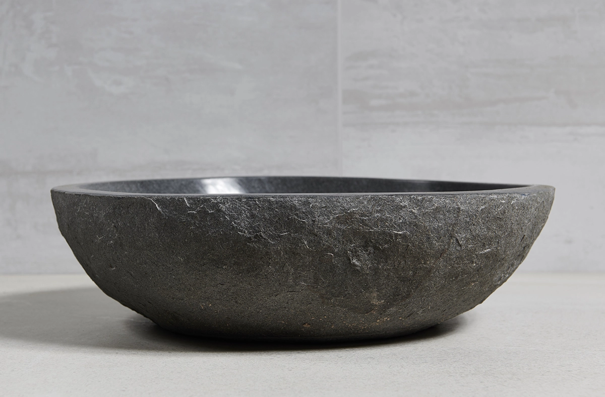 раковина из речного камня 42x42x12