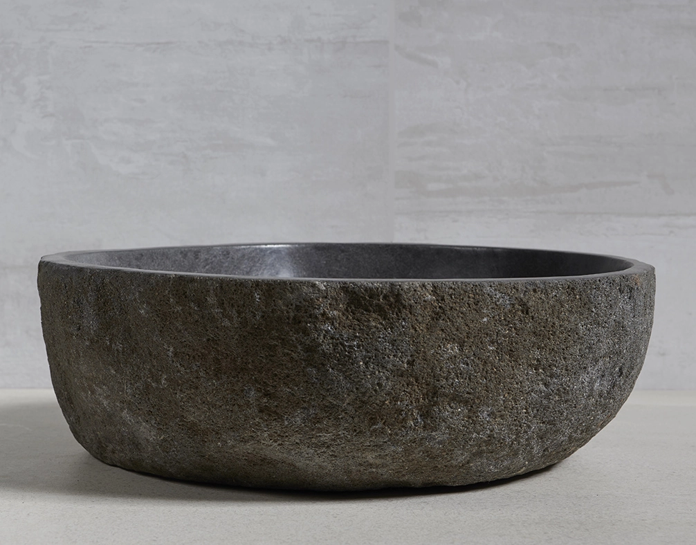 раковина из речного камня 46x46x15