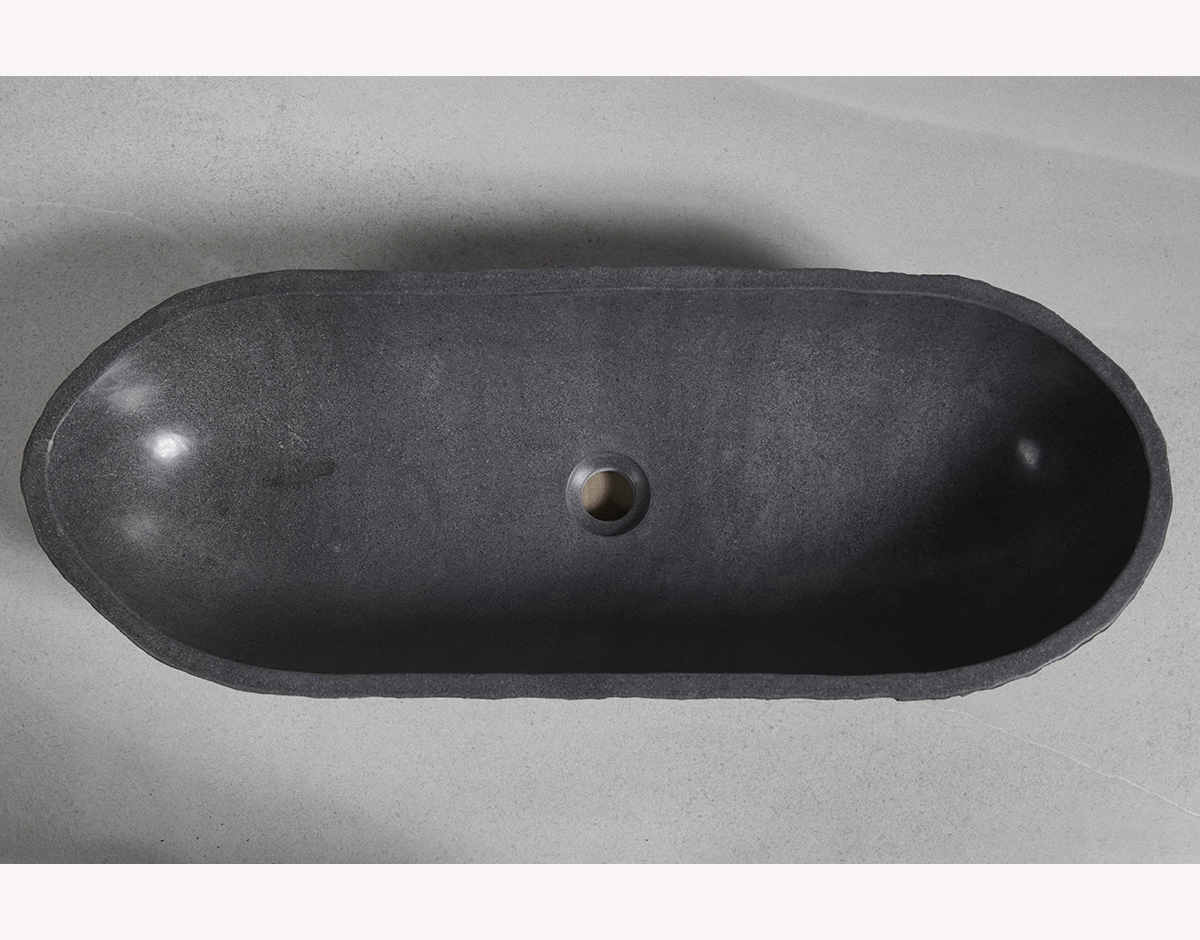 1RS1NO-04 раковина из речного камня 80x31x16