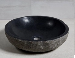 раковина из речного камня 43x43x12