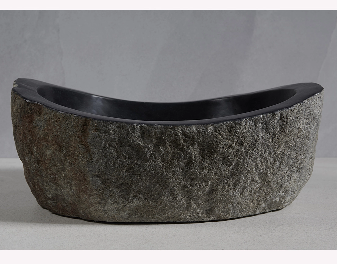 раковина из речного камня 50x40x21