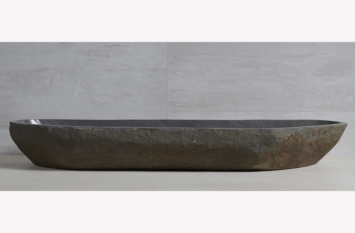 раковина из речного камня 120х35х15