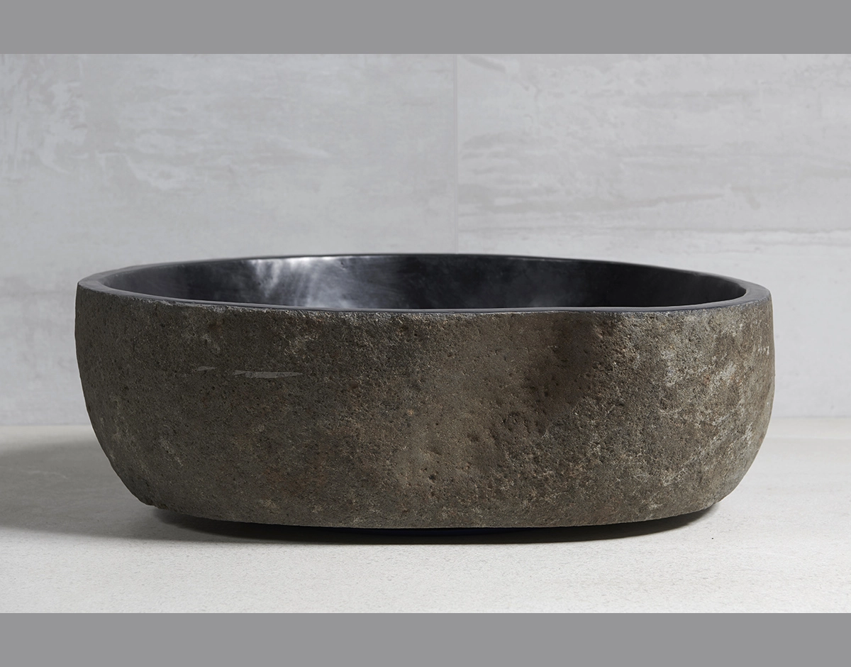 раковина из речного камня 49x44x15