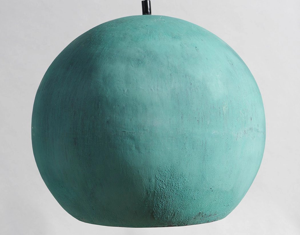 Плафон сферический латунный натуральная окись 35 см