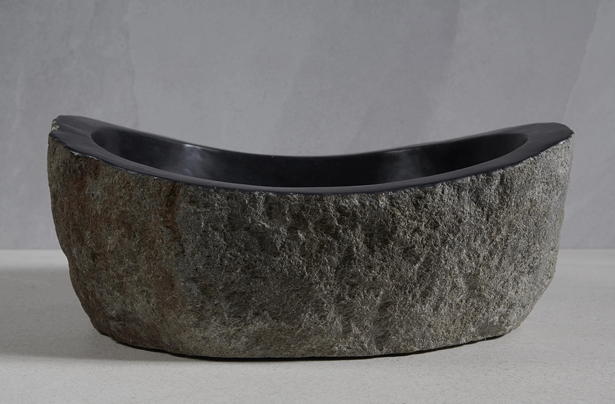 раковина из речного камня 50x40x21