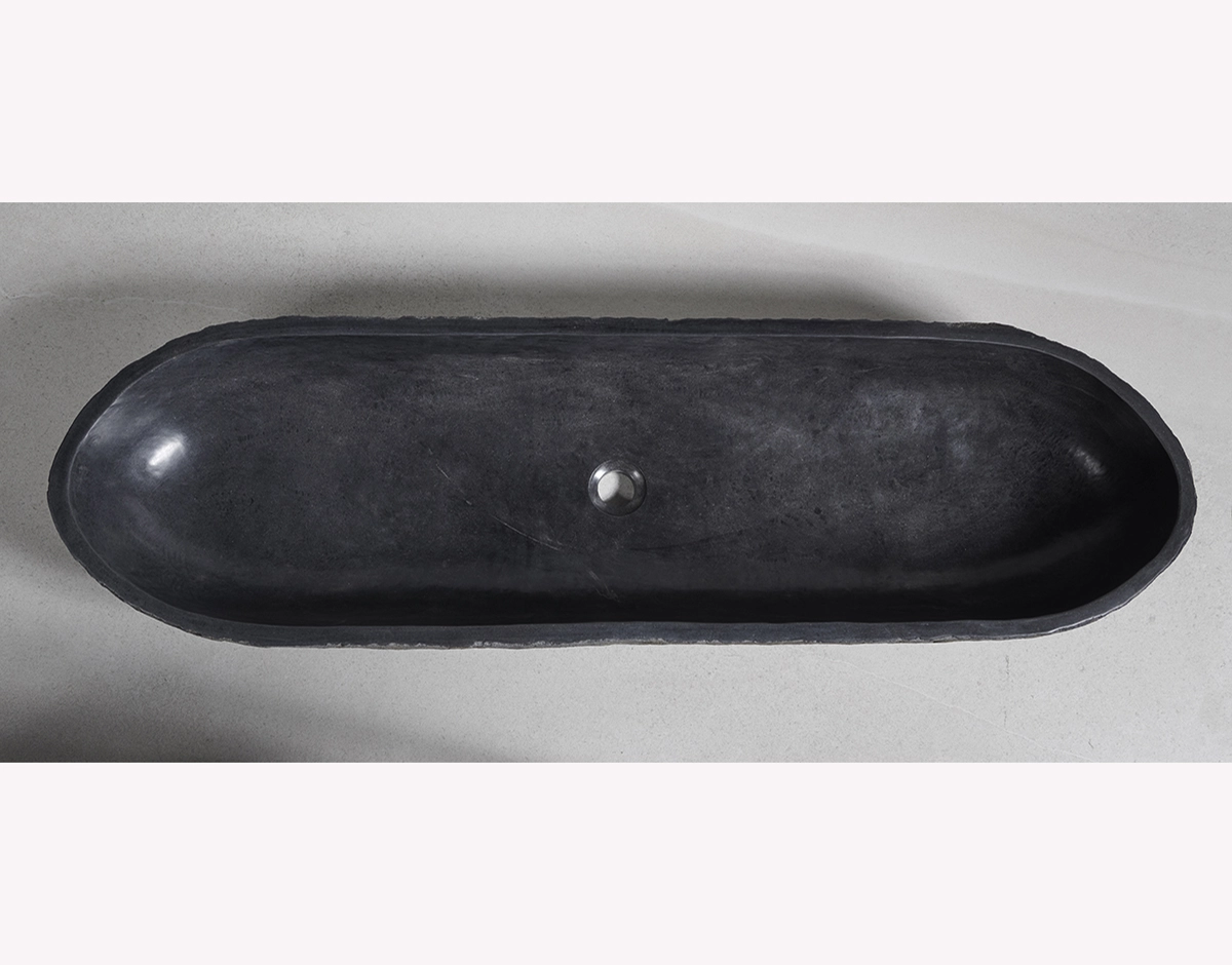 раковина из речного камня 120х35х15