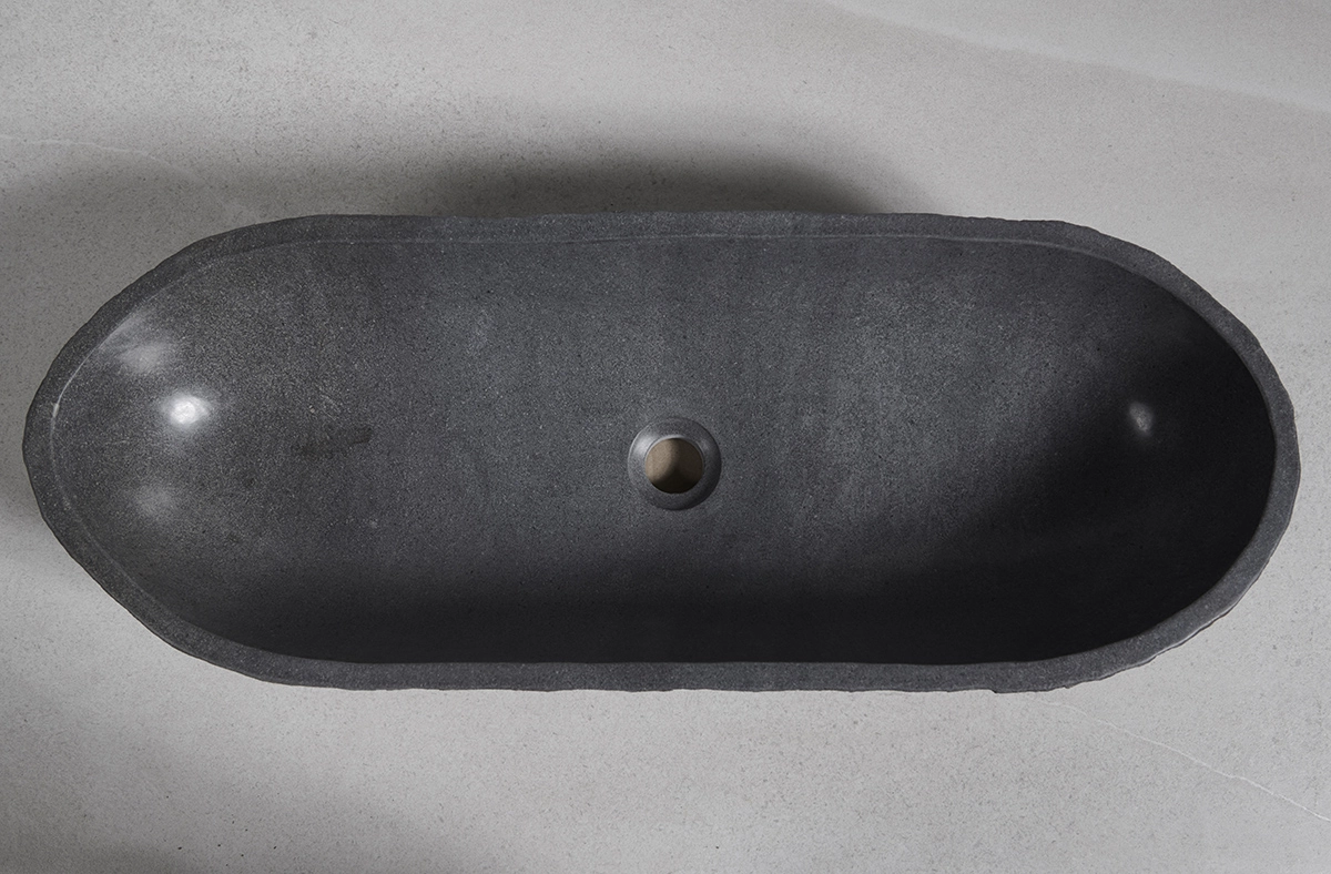 1RS1NO-04 раковина из речного камня 80x31x16