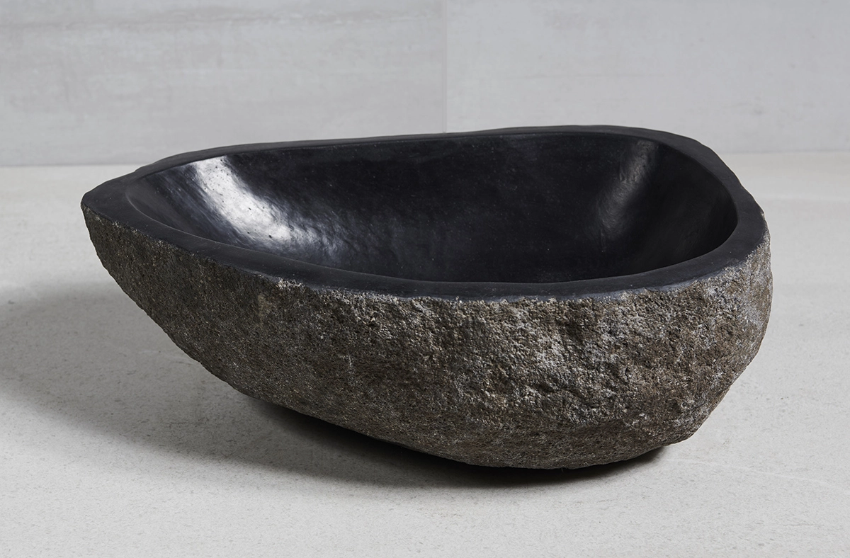 раковина из речного камня 42x30x14