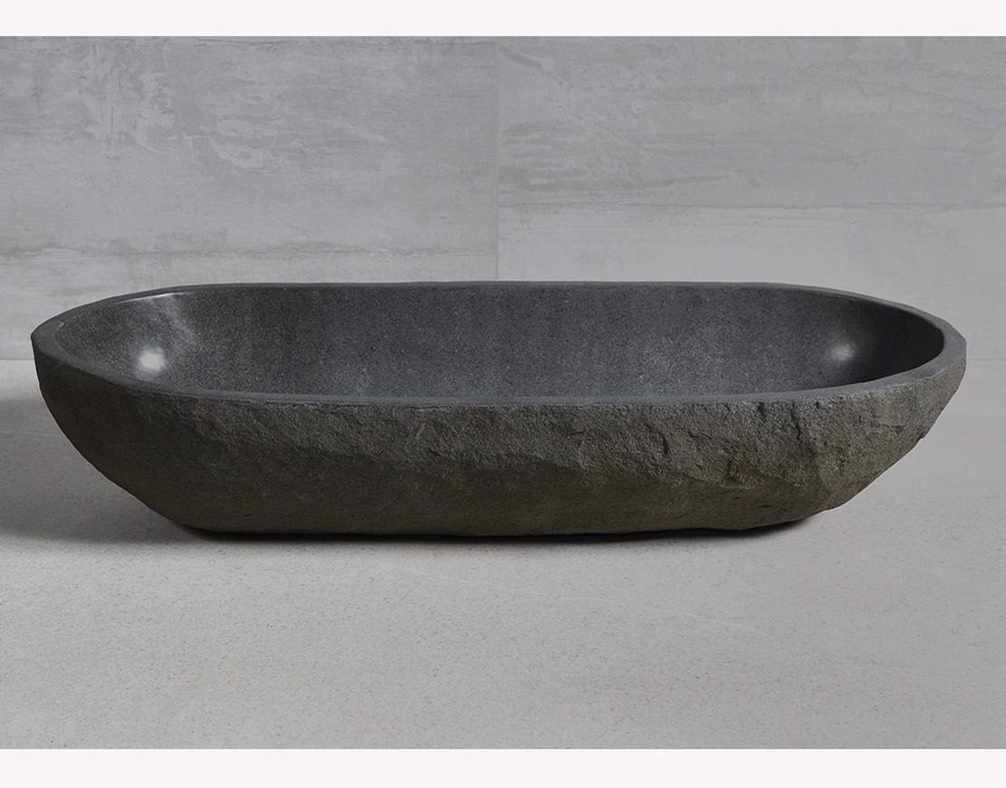 1RS1NO-04 раковина из речного камня 80x31x16