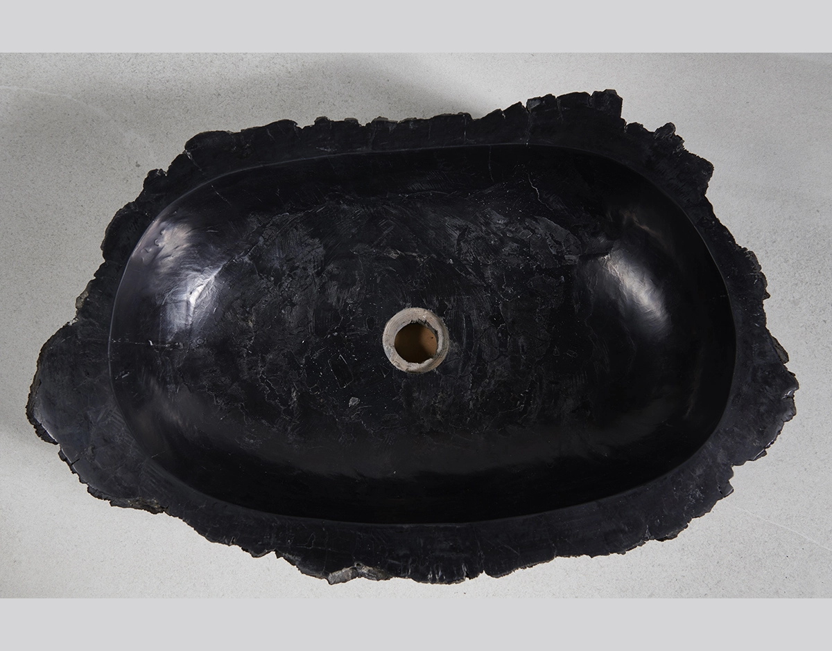 Раковина из окаменелого дерева 66x43x16