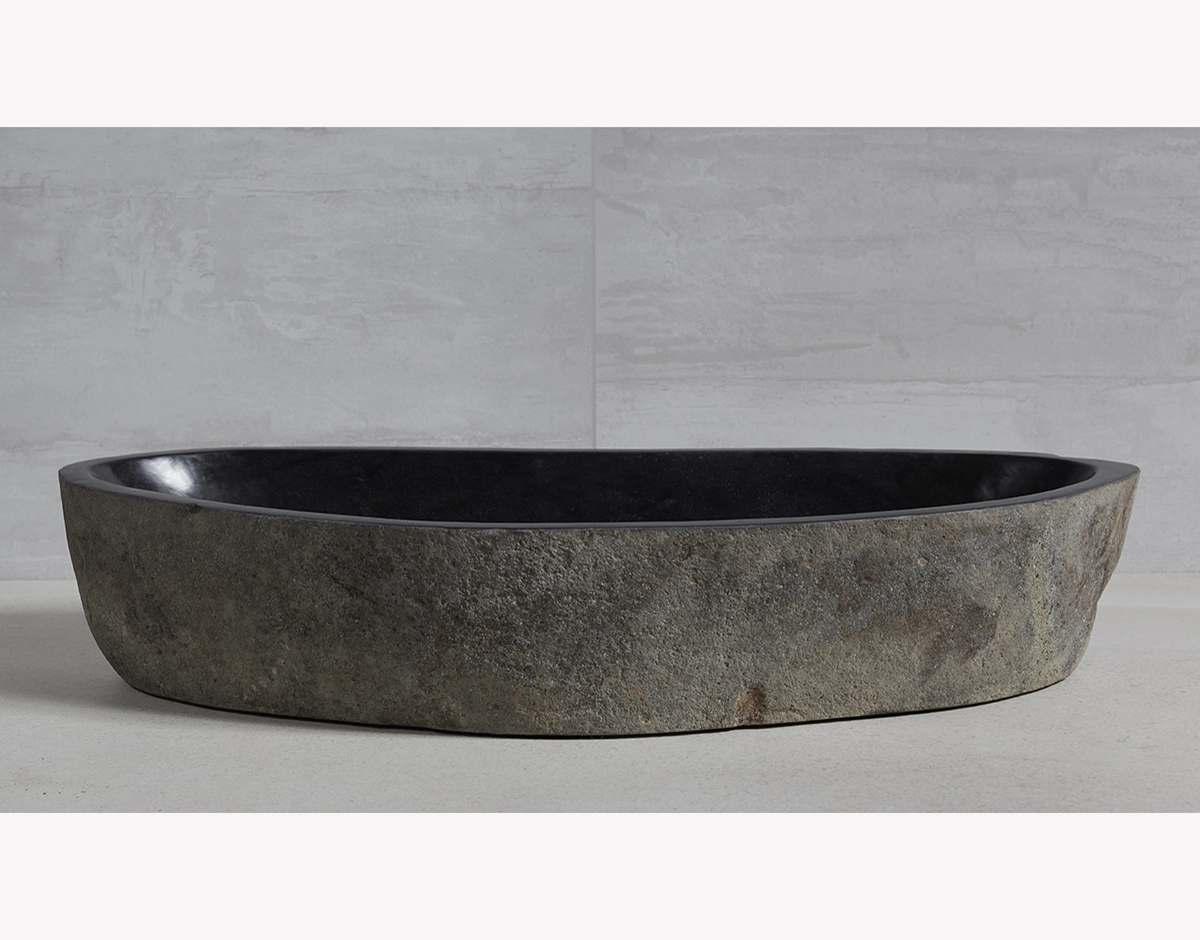 раковина из речного камня 82x36x15