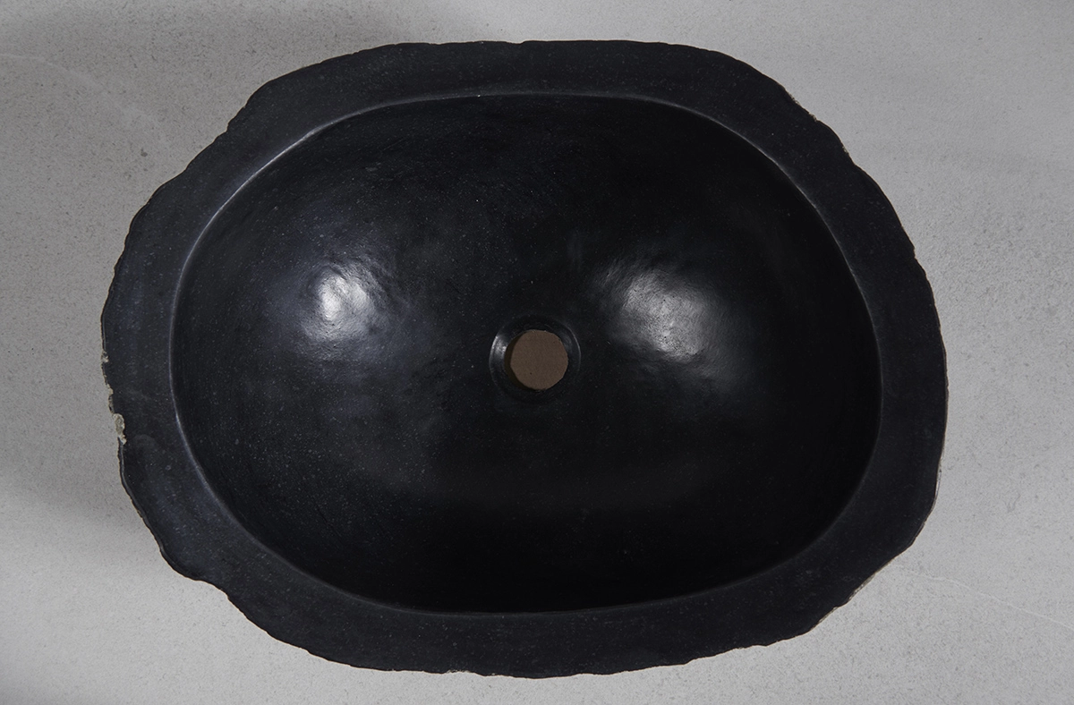 раковина из речного камня 50x40x21