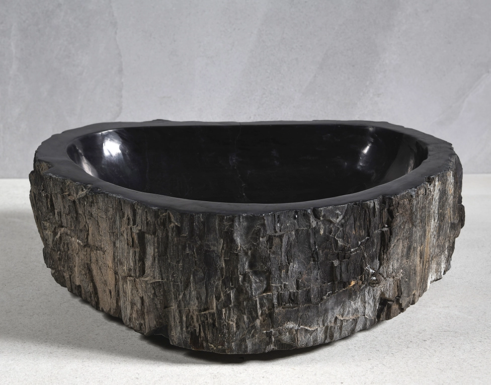 Раковина из окаменелого дерева 53x44x15
