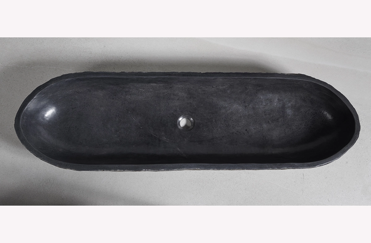 раковина из речного камня 120х35х15