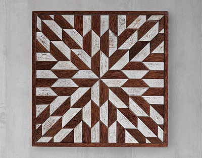 Панно декоративное на стену Wall art Deco ROSA из древесины кокосовой пальмы
