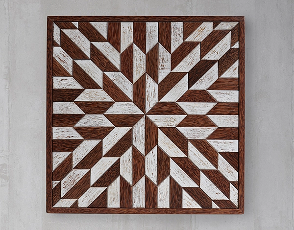 Панно декоративное на стену Wall art Deco ROSA из древесины кокосовой пальмы